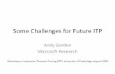 Some Challenges for Future ITP