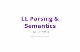 LL Parsing & Semantics