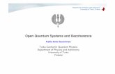 Open Quantum Systems and Decoherence