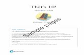 Mathology - That's 10! Teacher's Guide - Pearson