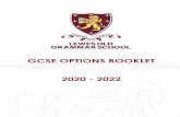 GCSE OPTIONS BOOKLET 2020 - 2022 - LOGS