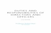 DUTIES AND RESPONSIBILITIES OF DIRECTORS AND OFFICERS