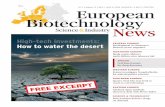 European Biotechnology Science & Industry News