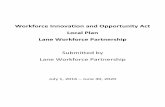 Workforce Innovation and Opportunity Act Local Plan Lane ...