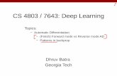 CS 4803 / 7643: Deep Learning