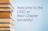 Welcome to the OSSD at West Chester University!