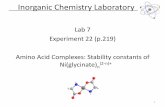 Lab 7 Experiment 22 (p.219) Amino Acid Complexes ...