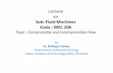 Topic : Compressible and Incompressible Flow