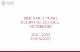 SISD EARLY YEARS RETURN TO SCHOOL GUIDELINES 2021-2022 …