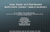 Solar Radar and Distributed Multi-static meteor radars ...