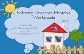 Following Directions Printable Worksheets