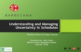 Understanding and Managing Uncertainty in Schedules