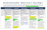 Remote learning Grid – Week 2 Term 3 - Early Stage 1