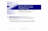 Data Mining for Studying Large Databases