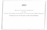 Employment of People with Disabilities - Government Response