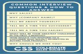 Common Interview Questions & How To Answer