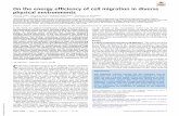 On the energy efﬁciency of cell migration in diverse ...