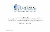 PhD in Health & Rehabilitation Sciences Student Policies ...
