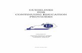 GUIDELINES FOR CONTINUING EDUCATION PROVIDERS