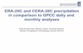 ERA-20C and CERA-20C precipitation in comparison to GPCC ...
