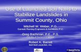 Use of Launched Soil Nails to Stabilize Landslides in ...