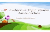 Endocrine topic review Amenorrhea