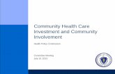 Community Health Care Investment and Community Involvement