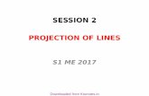 SESSION 2 PROJECTION OF LINES - KTU NOTES