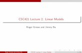 CSC421 Lecture 2: Linear Models - Department of Computer ...