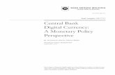 Central Bank Digital Currency: A Monetary Policy Perspective