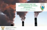 PROGRESS ON THE The Environmental DESIGNATION OF EMIS ...