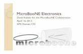 David Kaleko for the MicroBooNE Collaboration April 16 ...