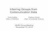 Inferring Groups from Communication Data