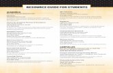 RESOURCE GUIDE FOR STUDENTS - Student Affairs
