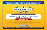 Tallentex Class 9th Sample Paper