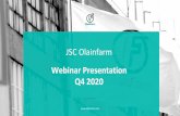 JSC Olainfarm Webinar Presentation Q42020