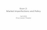 Econ 2: Market Imperfections and Policy