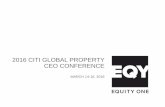 2016 CITI GLOBAL PROPERTY CEO CONFERENCE