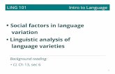 Social factors in language variation