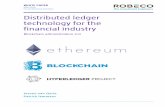 Distributed ledger technology for the financial industry