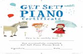 Get Set Piano Book 2 Tutor Certificate - Collins