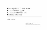 Perspective on knowledge utilization in Education
