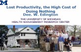 Lost Productivity, the High Cost of Doing Nothing Dee. W ...