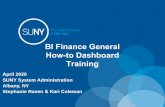 BI Finance General How-to Dashboard Training