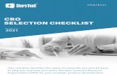 CRO Selection Checklist