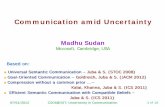 Communication amid Uncertainty - Harvard University