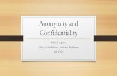 Anonymity and Confidentiality - Nazarbayev University