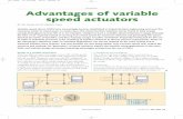 ACTUATION Advantages of variable speed actuators