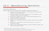 Ch 2: Manufacturing Operations
