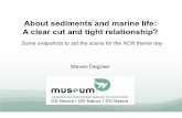 About sediments and marine life: A clear cut and tight ...